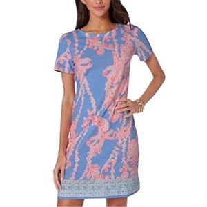Lily Pulitzer Declan Go With The Flow Starfish T-Shirt Mini Dress XS NWOT